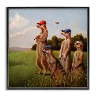 Stupell Industries Meerkats Playing Golf, 24" x 24"