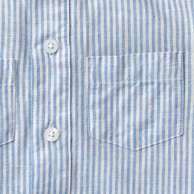 Hope & Henry Boys' Linen Button Down Shirt, Infant, 3 of 7