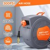 Garvee Retractable Air Hose Reel 65 FT x 3/8 IN with 5 FT Lead in Max 300 PSI, Air Compressor Hose Reel with Quick Coupler for Garage Workshop - 4 of 4