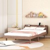 CAVINAS Twin Size Modern Platform Bed Frame with Storage Headboard & Built-in USB Ports,No Box Spring Needed - 2 of 4