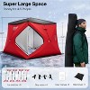 AMERLIFE Insulated Pop-Up Ice Fishing Tent, 3-Layer Oxford Fabric Ice Shanty with Waterproof Cover, Chimney Vent, Anchors, Ropes, and Carry Bag - 2 of 4