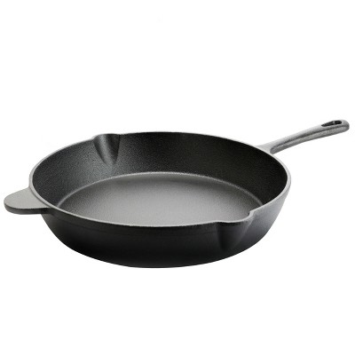 BLACK & DECKER CAST IRON SKILLET 12 PAN w/ POUR SPOUT