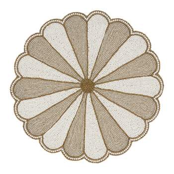 Saro Lifestyle Elegant Beaded Pinwheel Placemat (Set of 4)