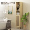 Aghana Digitals Distressed Oak Freestanding Bathroom Cabinet with Rattan Doors, Adjustable Shelf & - 4 of 4