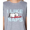 Peanuts Womens' Snoopy I Like Naps Character Sleep Pajama Set Shorts Multicolored - 4 of 4