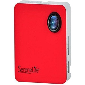 SereneLife Full HD 1080p WiFi Pocket Cam - 2-in-1 Camera & Camcorder, Control via Smartphone (Red) - Compact & Portable with Anti-Shake Stabilization - 1 of 4