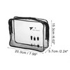 Unique Bargains Women's Transparent Waterproof Travel Makeup Bags Black 3 Pcs - 2 of 4