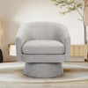 27.56" Modern Swivel Accent Chair with Armrests, 360° Chenille Barrel Chair with Soft Cushion, Round Single Sofa for Living Room, Bedroom, Office - 2 of 4