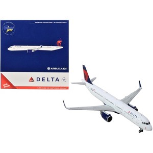 Airbus A321 Commercial Aircraft "Delta Air Lines" (N328DN) White with Red & Blue Tail 1/400 Diecast Model Airplane by GeminiJets - 1 of 3