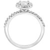 Pompeii3 1 ct Halo Diamond Engagement Ring 14k White Gold Single Ro - 3 of 4
