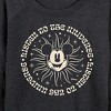 Women's - Disney - Mickey Listen To The Universe Lightweight French Terry Wide Neck Long Sleeve Shirt - 2 of 4