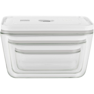 Clear Glass Vacuum Seal Food Storage Container Set