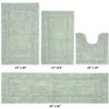 Lux Premium 100% Cotton Tufted Solid Reversible 4 Piece Bath Rug Set – Ultra-Soft, Water-Absorbent, Durable, Machine Washable Bathroom Rug - 2 of 4