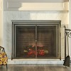 CENGHU Modern Single Panel Iron Fire Screen Wrought Iron Fireplace Safety Screen Decorative Scroll Spark Guard Cover - 2 of 4