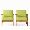 VisioGear Patio Club Chairs, 2 Pieces Outdoor Club Chair with Arms, Side Sitting Chair for Porch, Green, 28.25"*28"*32.75" - 2 of 4