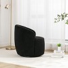 Swivel Armchair Set Of 2 Teddy Swivel Chair,25.60'' Wide Small Size Teddy Accent Chairs,Upholstered 360° Swivel Barrel Chair-The Pop Home - 3 of 4
