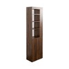 Yinvani 70.87" H Modern Wooden Tall Bookshelf Bookcase with 4-Tier Shelf, 3 Side Drawers & 4 small display shelves - 2 of 4