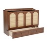 Whisen Queen Murphy Cabinet Bed with Charging Station - Pine Wood & Rattan Design, Foldable Space-Saving Solution - 4 of 4