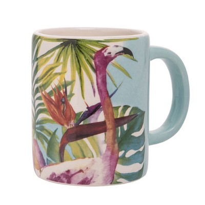 Beachcombers Set Of 2 Flamingo Coffee Cups