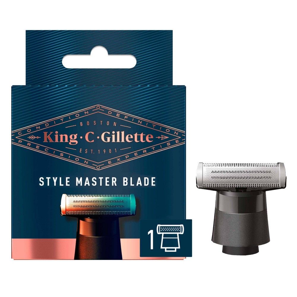 King C. Gillette Style Master Blade with 4-Directional Metal Razor Blades  1 Refill