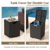 Tangkula 12 PCS Furniture Set w/ 32" Fire Pit Table & Propane Tank Cover Outdoor - 3 of 4