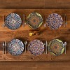 LunaLulinlk Bohemian Style 6 Piece Dinner Plates Sets, 10.5" large dinner plates Service for 6, Microwave and Dishwasher Safe - 2 of 4