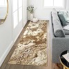 Homhougo Modern Marble Rug, Ultra-Thin Washable Rug Boho Abstract Marble Pattern Area Rug, Non Slip Low Pile Soft Luxury Bedroom Rug, Ideal - 3 of 4