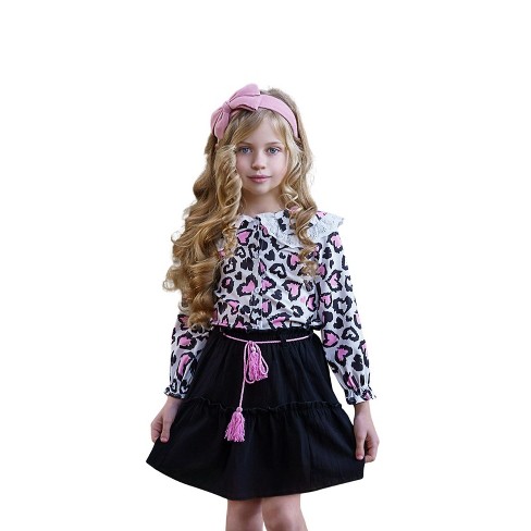 L.o.l. Surprise! M.c. Swag Diva Neon Q.t. Little Girls T-shirt And Leggings  Outfit Set Black / Pink 6 : Target