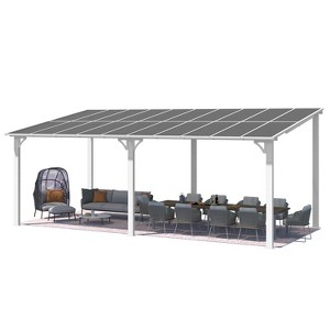 CLIHOME 20 ft. x 10 ft. Polycarbonate Patio Cover Hardtop Gazebo Outdoor Aluminum Pergola For Garden, Patio, Backyard - 1 of 4