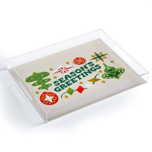 Jessica Molina Seasons Greetings Vintage Ornaments Acrylic Tray - Deny Designs - 1 of 4
