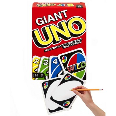 Mattel Card Games - The Classic Game Uno: Upgraded Version - Giant Cards  And Dry Eraser Wild Card : Target