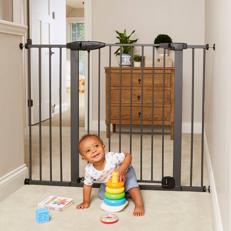 Toddleroo by North States Riverstone Extra Tall And Wide Baby Gate - Graphite -  29.75&#34;-52&#34; Wide, 3 of 7