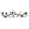 Cheung's Franziska Black & Gray Flower Metal Door Topper - 4 of 4
