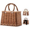 Straw Beach Bags For Women Summer Clutch Rattan Woven Wicker Purse Crochet Tote - 2 of 4