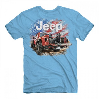 Mens Jeep American Lab Front and Back Print T-Shirt