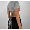 Women's Crew Neck Cropped Underwire Tee - Mimosa - 3 of 4