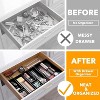 7-Piece Bamboo Drawer Organizer Set – Multi-Use Divider Bins for Kitchen, Bathroom, Office, and Makeup Storage, Black - 3 of 4