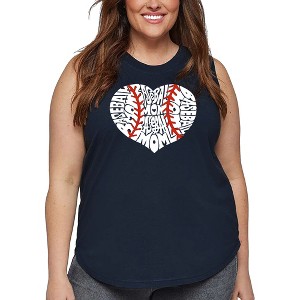 LA Pop Art Women's Word Art Tank Top - Baseball Mom - 1 of 4