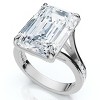 Pompeii3 Certified 9.20Ct Emerald Cut Sam Diamond Engagement Ring 14k Gold/Pt Lab Created - 3 of 4