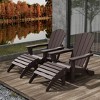 WestinTrends Malibu HDPE Outdoor Patio Folding Poly Adirondack Chairs with Ottomans (4-Piece Conversation Set) - 2 of 4