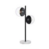 Elegant Lighting Eclipse 2 Lights Black Table Lamp With Clear Glass - 3 of 4