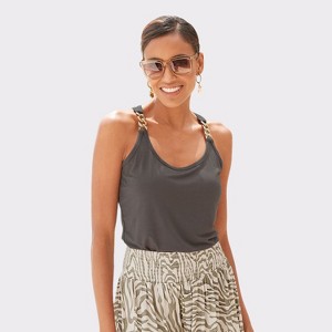 Women's Chain Strap Tank Top - LASCANA - 1 of 4