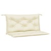 vidaXL Garden Bench Cushion Set of 2 Cream Oxford fabric (100% polyester) - 2 of 4