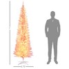 FURNIinspire Artificial Trees Christmas Vibe Slim Christmas Tree Christmas Decoration For Living Room, Home, Holiday Party, Pink, 21.75"*21.75"*82.75" - 3 of 4