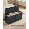 Wooden Storage Chest, Securely Opens 39.4"x15.7"x18.3" for Organizing Home Spaces, Dark Gray - 2 of 4