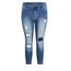 CITY CHIC | Women's Plus Size  Patched Apple Skinny Jean - mid denim- 12 Plus - 3 of 4