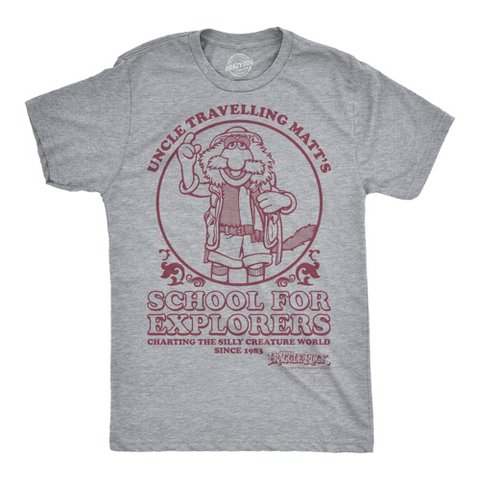 Мужские футболки Crazy Dog T-Shirts, Inc. Mens Funny T Shirts Uncle Traveling Matt's School For Explorers Jim Henson's Fraggle Rock Tee For Men - Crazy Dog Men's T Shirt With Movie Sayings XL