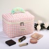 Unique Bargains Cotton Large Plaid Pattern Makeup Bags and Organizers - 4 of 4