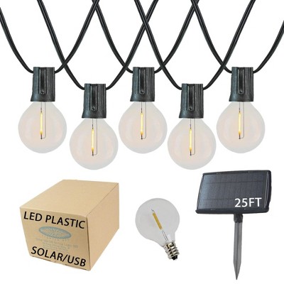 Novelty Lights Warm White LED G40 Globe Plastic Shatterproof Outdoor Patio String Lights