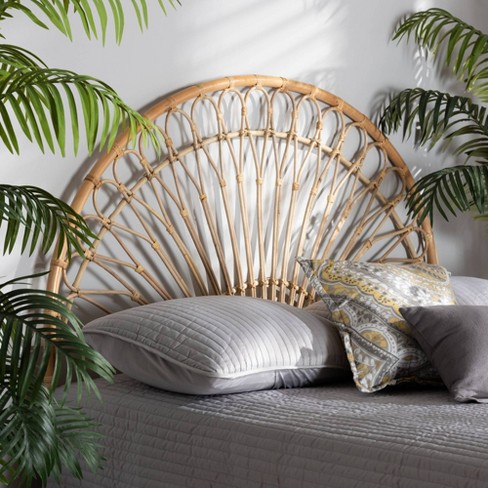 Wicker headboard deals queen